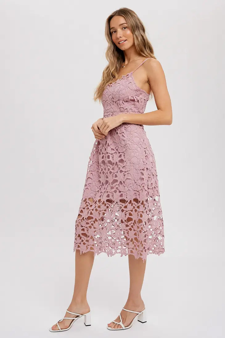 nsr crochet stretch lace midi dress Crochet Lace Midi Dress – Covet320