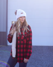 Load image into Gallery viewer, Buffalo Plaid Sherpa-Lined Jacket
